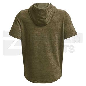 Venta al por mayor de logotipo personalizado para hombre Slim Fit verano Camisetas de manga corta con capucha gimnasio Tops Sudadera con capucha Casual Jersey camisa de los hombres - Product Image 6