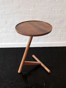 Mesa Redonda de Madera con Estructura de Alambre, Portátil, Económica, Convertible, Moderna, Mini Mesa para Laptop, Mesa de Centro para Té y Café - Product Image 4