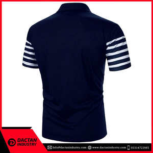 Vente directe usine personnalisée – T-shirts Polo de golf 100 % coton pour hommes, doux, vierges, col montant côtelé, respirants, motif Tie-Dye - Product Image 6