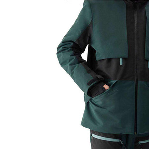 Traje de Esquí de 2 Piezas para Hombre, Color Verde Oscuro y Negro, Impermeable, con Capucha, Chaqueta de Esquí Aislada y Pantalones de Nieve - Product Image 6