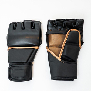 อุปกรณ์กีฬา MMA ถุงมือชกมวย PU กันน้ำ พร้อมสายรัดสำหรับฝึกซ้อม MMA ออกแบบเองได้ คุณภาพสูง ระบายอากาศได้ดี - Product Image 4