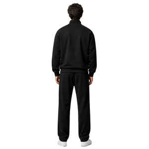 Fashion Contrast <b>line</b> 2 Piece Hoodies Sets for Men Wholesale Boxy Fit Custom Full Zip <b>Jacket</b> and Wide Leg Joggers Low MOQ Supply - Product Image 4