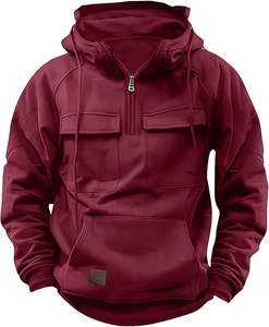 Sudadera con Capucha para Hombre, Doble Capa, Forro Polar Grueso, Cálida, con Logotipo Personalizado, OEM, Venta al Por Mayor - Product Image 5