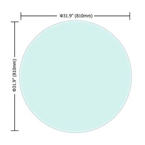 32\" Inch Round Clear Tempered Glass <b>Table</b> <b>Top</b> 1/2\" Thick with Beveled Polished Edge <b>Dining</b> <b>Tables</b> (Old SKU W126560360) - Product Image 3