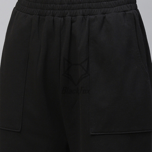 Conjunto Deportivo Negro con Capucha para Mujer, Manga Larga, Color Sólido, Corte Holgado, Pantalones Casuales para Correr con Bolsillos Laterales y Cintura con Cordón - Product Image 2