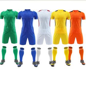 Ensemble d'uniformes de football personnalisés bleus imprimés, unisexe, maillot sans manches à col en V, short, polyester respirant, toutes saisons, athlétique - Product Image 5