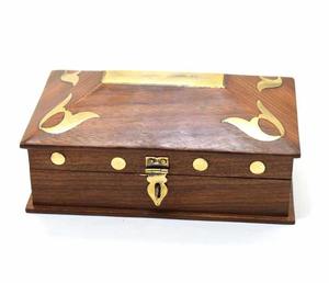 Caja de Madera de la Mejor Calidad, Hecha a Mano en India, con Incrustaciones de Latón, para Guardar Recuerdos, Multiusos, de Madera de Palisandro, Decoración de Madera Sheesham - Product Image 5