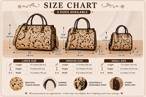 Bolso de Mano de Cuero Vacuno Genuino Hecho a Mano con Diseño Floral Occidental de Alta Calidad para Mujer, Bolso de Viaje Tipo Bandolera - Product Image 2