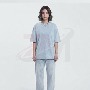 เสื้อยืดโอเวอร์ไซส์ผู้หญิงพรีเมียม ล้างสีแบบแอซิดวอช ผ้าฝ้ายวินเทจทรงหลวม สตรีทแวร์ รับผลิตแบบ OEM ODM ขายส่งเสื้อผ้า - Product Image 4