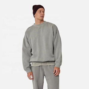 Sweat-shirt personnalisé pour homme de haute qualité 100% coton, coupe ample, col rond en molleton français avec logo brodé, motif imprimé estival - Product Image 4