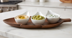 Assiette de service en bois faite à la main, design classique en bois naturel, finition polie, pour la maison, les mariages, les événements, les restaurants - Product Image 4