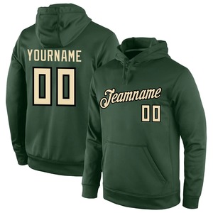 Custom Wholesale Stitched Green Cream <b>Black</b> Sports Pullover Sweatshirt Hoodie Embroidery <b>Fleece</b> Breathable Training Apparel - Product Image 1