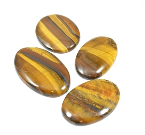 High Quality Yellow <b>Tiger</b> <b>Eye</b> Natural Crystal Stone Both Sides Polished Cabochon 20-35mm Low Price Loose Healing Jewelry Lot - Product Image 1