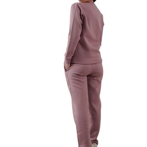 Conjunto Deportivo Personalizado para Mujer, Sudadera con Capucha de Felpa Informal y Pantalones Deportivos de Pierna Recta - Product Image 5