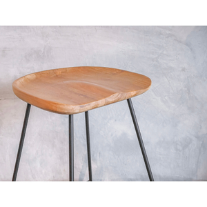 Solid Teak Bar <b>Stool</b> Kitchen Island Restaurant Hotel Villa Resort Cafe Contract Hospitality Commercial Furniture Wholesale - Product Image 5