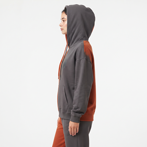 Streetwear Women's 100% Polyester Oversized Hoodie Color Block <b>Heart</b> Graphic Kangaroo Pocket <b>Sweatshirt</b> - Product Image 3