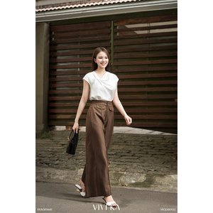 Women's Feminine White Silk Asymmetrical Collar Cap Sleeve <b>Blouse</b> Casual Short Summer Satin Breathable Soft Comfortable SOEN - Product Image 1