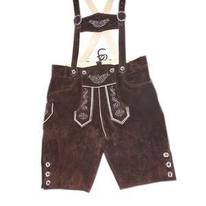 Nouveaux shorts en cuir Trachten Oktoberfest pour hommes, shorts bavarois de haute qualité, en cuir frais - Product Image 2