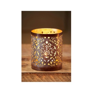 Top Selling Custom Brushed Finished <b>Empty</b> Brass Candle <b>Jars</b> Round unique Votive Containers - Product Image 1