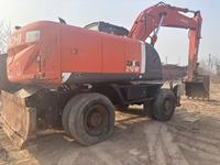 Excavatrice sur pneus Hitachi ZX210W d'occasion, 21 tonnes, d'origine japonaise, en bon état, d'occasion, pelle hydraulique, matériel de construction routière