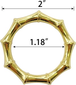 Anneaux de serviette en métal style bambou - Product Image 6