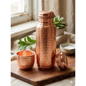 Modern Lifestyle Copper Water Bottle Premium Reusable Drinking Flask with Classic Design Eco-friendly and CE Certified - Product Image 1