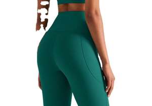 Leggings de yoga taille haute pour femmes, en Spandex/Nylon, extensibles dans quatre directions, imperméables, écologiques, pour la gym et le fitness - Product Image 3