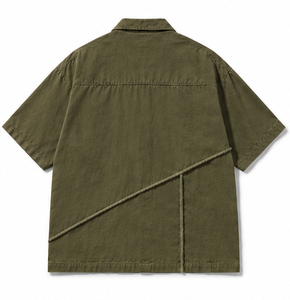 เสื้อเชิ้ตทำงานแขนสั้นคุณภาพสูงสำหรับผู้ชาย ทรงปกติ - Product Image 4