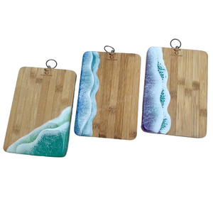 Juego de Posavasos de Madera con Resina Epoxi Pintados a Mano, Ecológicos, con Diseño de Océano Azul, para Utensilios de Cocina, de Fabricante Vietnamita, Gran Venta 2026 - Product Image 6