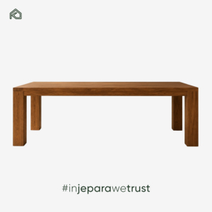 Table à manger minimaliste en bois massif, écologique, pour maison moderne, villa, hôtel, restaurant, intérieur, fabriquée à Jepara - Product Image 3