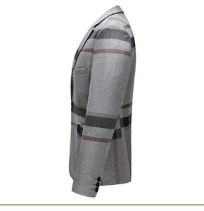 Costume Homme Sur Mesure de Haute Qualité OEM, Style Italien 3 Pièces, Veste, Pantalon et Gilet à Carreaux, Coupe Slim, Idéal pour Mariage et Tenue Décontractée - Product Image 4