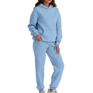 Conjunto Deportivo de Dos Piezas Reversible para Mujer, Resistente al Viento, para Invierno, de Poliéster/Algodón de Alta Elasticidad, Estilo Hip-Hop - Product Image 4