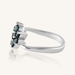 Anillo de Topacio Azul en Plata de Ley 92.5 KLSR-11423 - Product Image 3