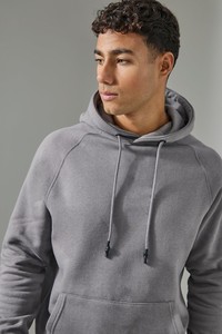 Ensemble sweat-shirt à capuche et short gris pour homme, couleur unie, vêtements décontractés d'été, tissu en molleton tricoté - Product Image 3