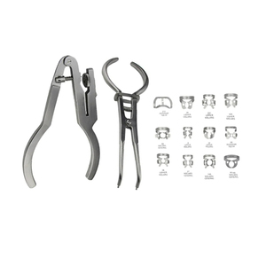 Kit de pinces à caoutchouc dentaire manuelles en acier allemand de haute qualité, 11 pièces, instruments chirurgicaux endodontiques, ensemble d'outils d'isolement - Product Image 1
