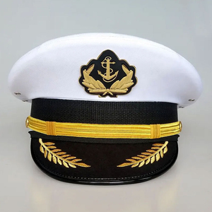 Casquette de Cérémonie Professionnelle en Coquille d'Avocat avec Bordure Dorée, Visière Noire et Emblème Métallique – Coiffe Formelle en Gros - Product Image 3