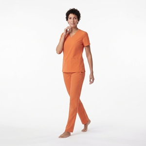 Ensemble d'uniformes médicaux pour femmes, manches courtes, col en V, tenue de travail pour infirmières, hôpital, haut et pantalon, ensemble deux pièces - Product Image 3