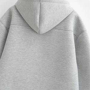 Sudadera con capucha y cremallera para mujer, doble capa, forro polar cepillado, para el fin de semana, proveedor OEM ODM, suministro al por mayor - Product Image 4