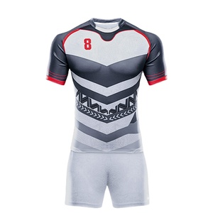 Ensemble complet respirant de haute qualité Uniforme de rugby Version de joueur supérieur Vêtements de rugby américains Haut d'uniforme de rugby d'équipe de stock - Product Image 1