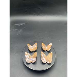 Cabujón 2D de Jaspe Marrón Brechado Natural con Forma de Mariposa, 60x45x5mm, Piedra Pulida, Gema Suelta para Joyería - Product Image 1