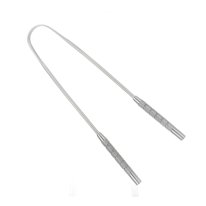 Grattoir à langue en acier inoxydable de qualité supérieure, nettoyeur buccal ayurvédique, outil de nettoyage de la langue pour une haleine fraîche, réutilisable pour les soins bucco-dentaires quotidiens - Product Image 2