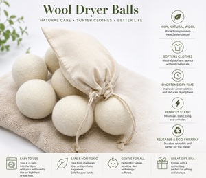 Best Selling Kriti <b>Craft</b> Handmade Felt Dryer Balls-Eco-friendly 100% New Zealand <b>Wool</b> Set of 2 7cm White - Product Image 2