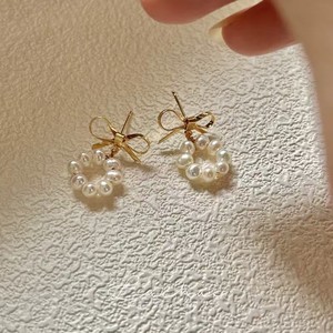Pendientes de Perlas de Agua Dulce con Forma de Moño de Mariposa, 4-5 mm, Naturales, de Alta Calidad, Modernos, para Principios de Verano, Pendientes Colgantes, Gran Venta - Product Image 5