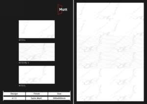 กระเบื้องเซรามิกเนื้อแมตต์คุณภาพพรีเมียม ขนาด 30x60 ซม. ออกแบบมาเพื่อการตกแต่งภายในที่หรูหรา ให้ความแข็งแรงที่เชื่อถือได้และพื้นผิวเรียบเนียนเป็นธรรมชาติ - Product Image 3