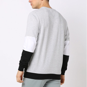 <b>Men</b> Crew Neck Fleece <b>Sweatshirt</b> Long Sleeve Solid Pullover Casual Soft Comfortable Ribbed Cuff Everyday Fashion Top 100% Cotton - Product Image 3