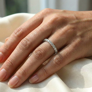 Wholesale 1.10Ct Lab Grown Diamond Jewelry 925 Silver Round Cut Unique Style Light Weight Engagement Ring for Women Diamond Ring - Product Image 1