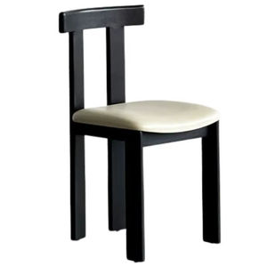 Chaise de salle à manger en teck massif sur mesure, rembourrée en velours, au design moderne et minimaliste, pour appartement, hôtel, restaurant, salles à manger - Product Image 1