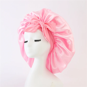 Women Satin <b>Bonnet</b> Solid Sleeping Hat Stretchy Tie Band Elastic Night Shower Cap Adjustable Hair Head Cover <b>Bonnet</b> for Women - Product Image 3