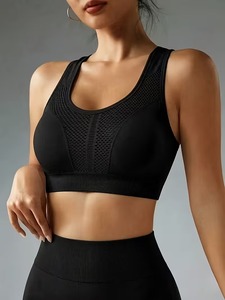 Ladies Seamless Textured Fitness Bra Asymmetrical Multi Strap Back Gym Tank <b>Compression</b> Padded Activewear <b>Top</b> OEM Factory - Product Image 5