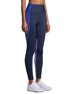 Leggings de Yoga skinny à haute élasticité pour femmes 2022 nouveau Design vêtements de sport décontractés avec motif solide Leggings à deux tons - Product Image 4